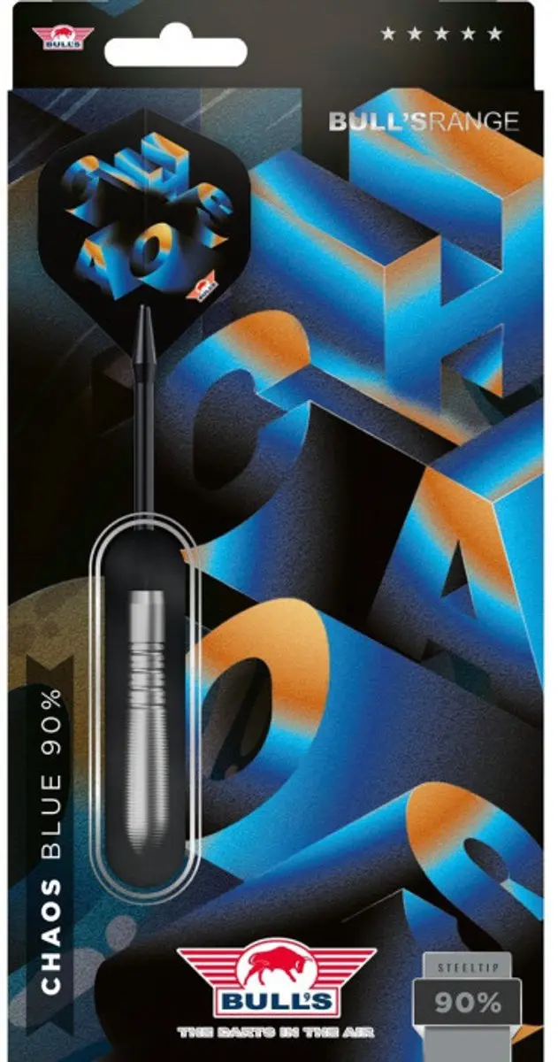 Bull's Chaos Blue 90% Dartpijlen - 3 Stuks