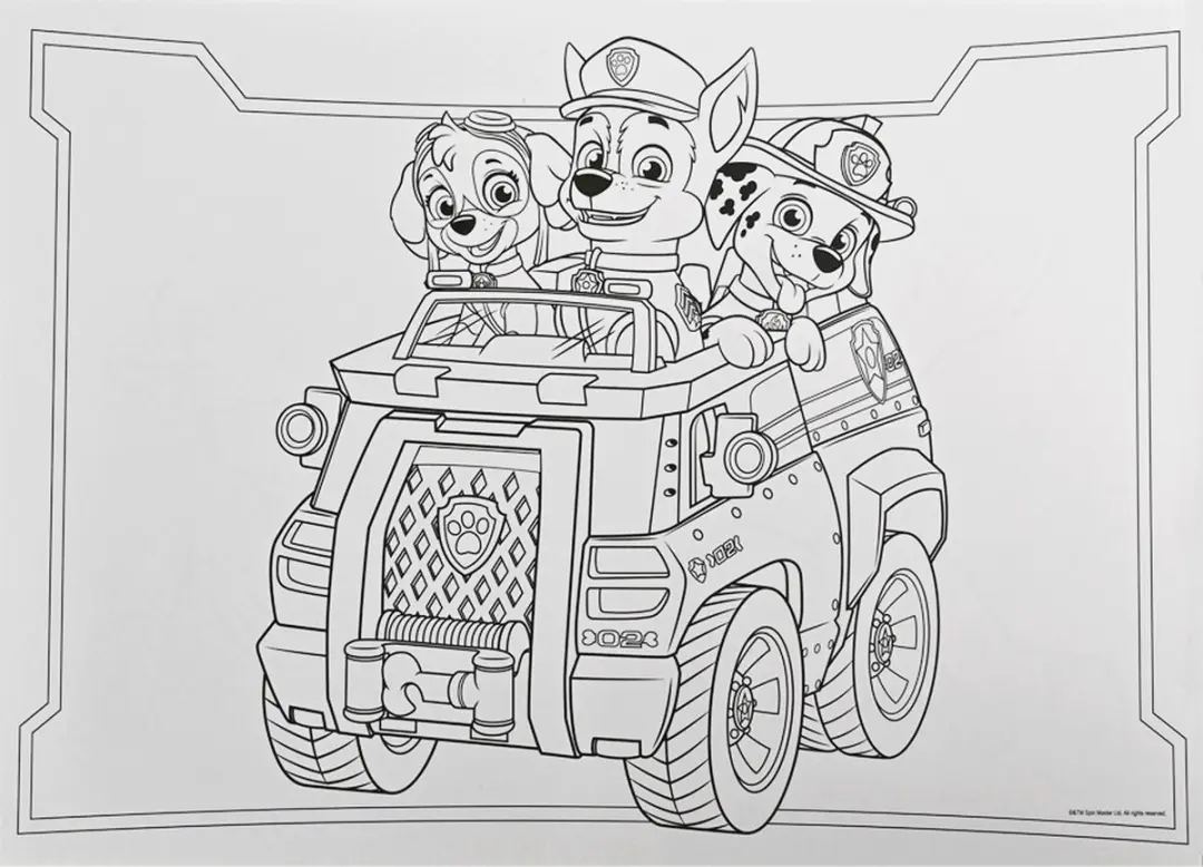 PAW Patrol Kleurboek Placemats - 12 Stuks Blauw - afbeelding 6 van 6