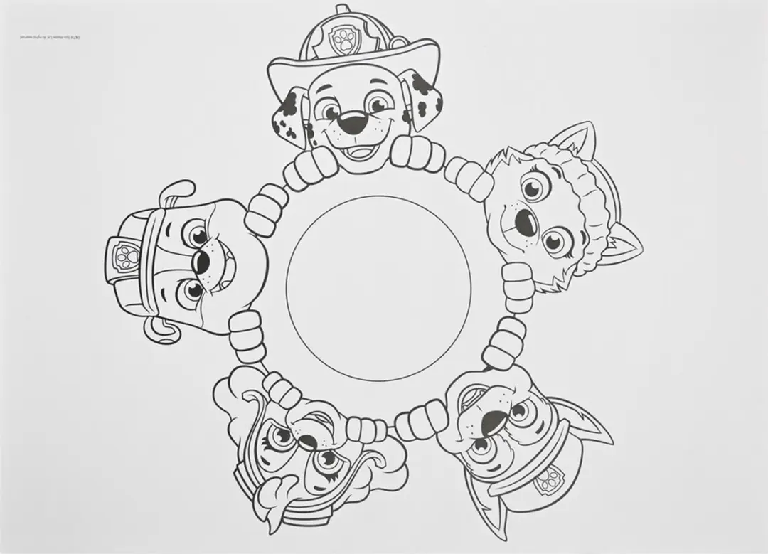 PAW Patrol Kleurboek Placemats - 12 Stuks Blauw