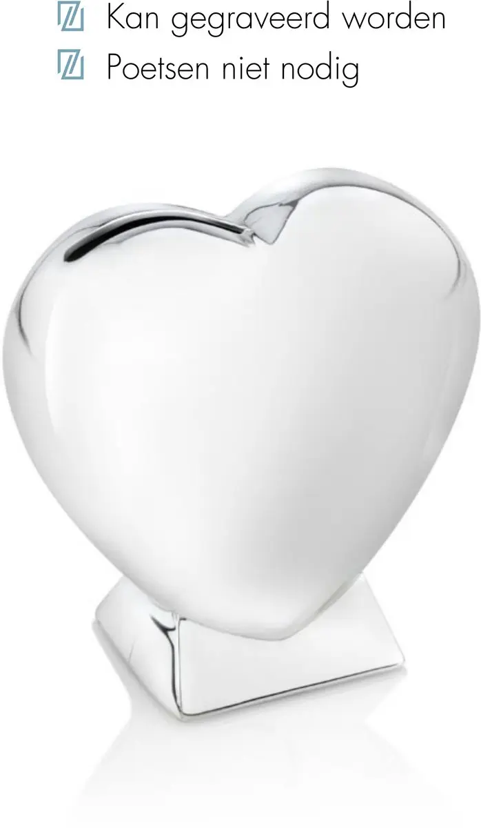 Zilverstad Spaarpot Hart - Zilver