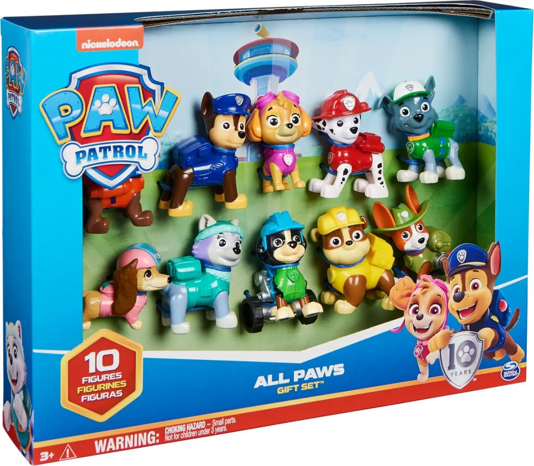PAW Patrol 10e Verjaardag Speelfiguren Set - 10 Stuks - 6065255