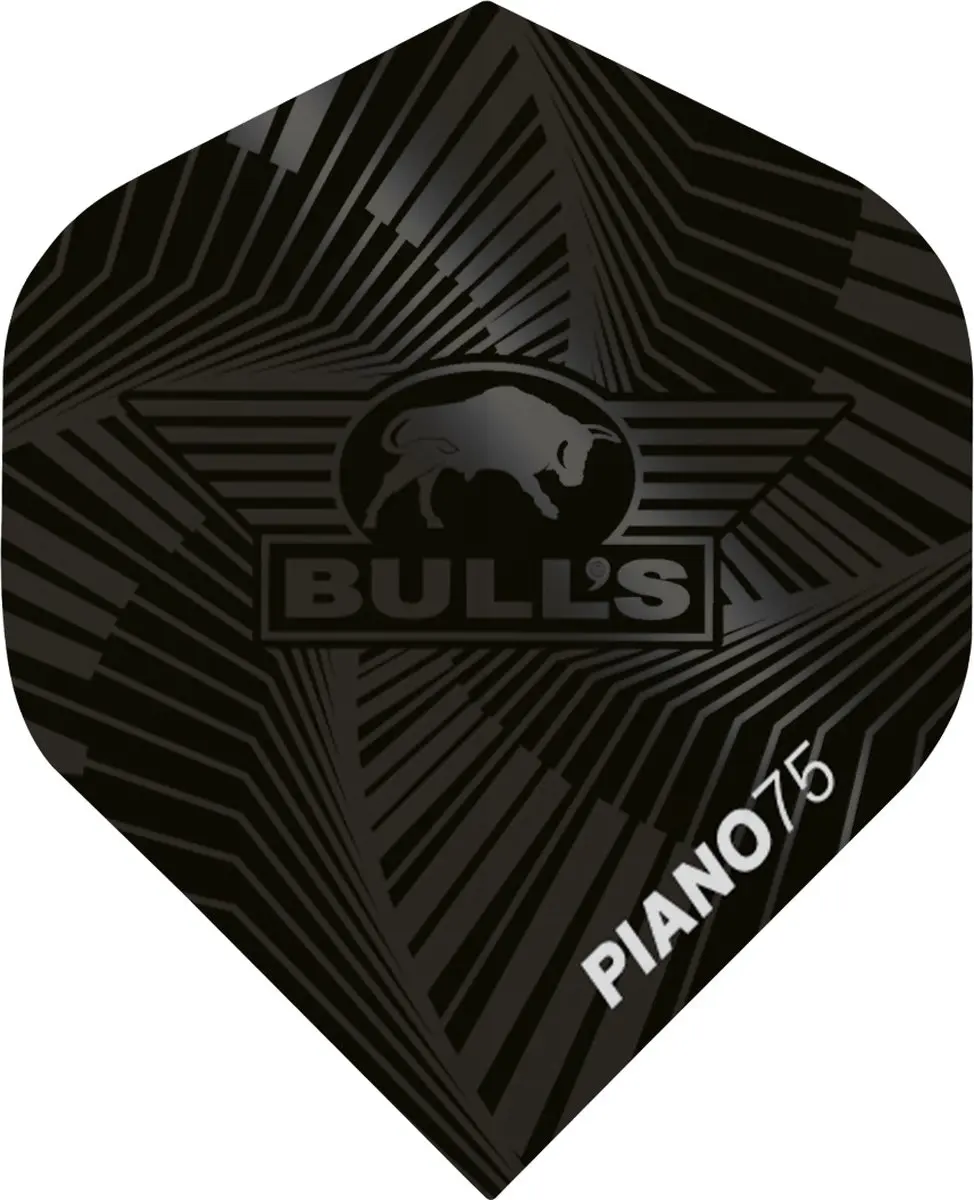 Bull's Flights Piano 75 No2. - 3 Stuks - Zwart