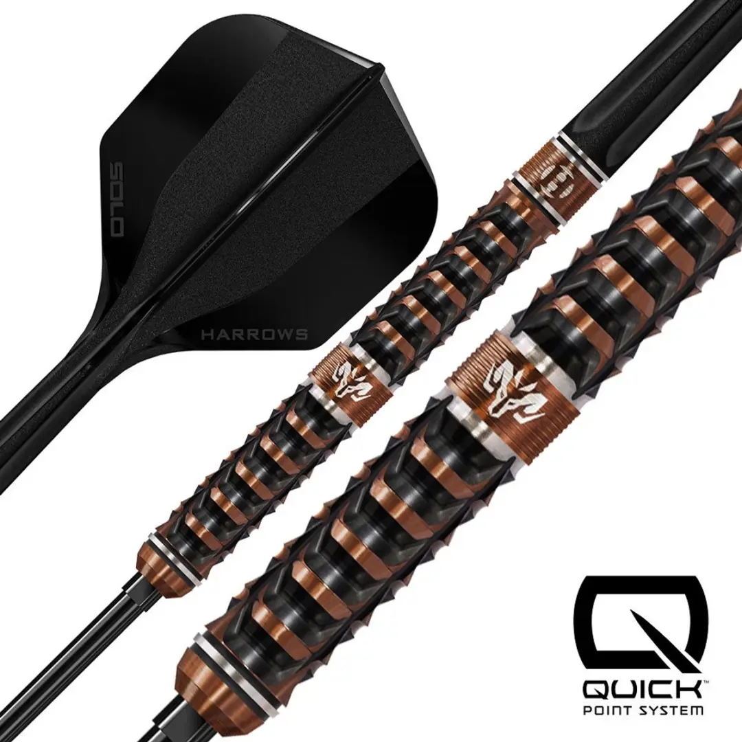 Harrows Wolfram Trinity Quick Point Dartpijlen 3 Stuks - Brons/Zwart