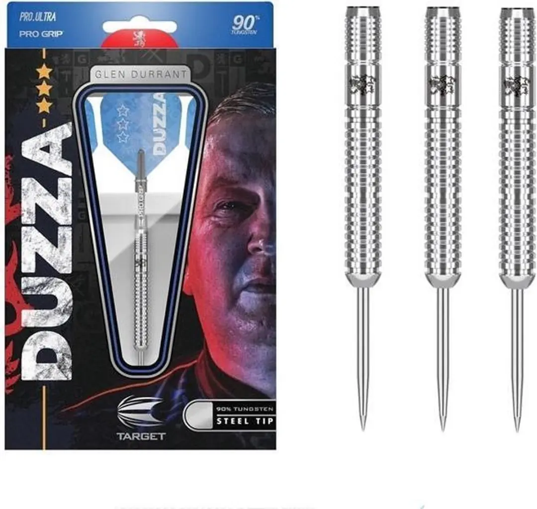 Target Glen Durrant 90% Dartpijlen - 3 Stuks - Zilver