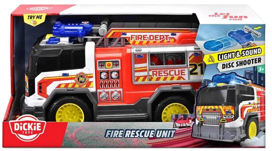 Dickie Toys Brandweerwagen met Opvouwbare Ladder - 203306020