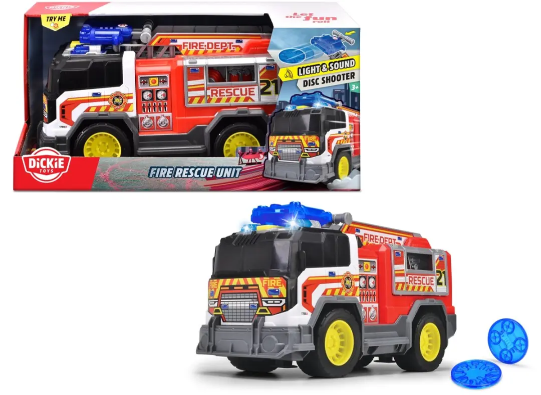 Dickie Toys Brandweerwagen met Opvouwbare Ladder