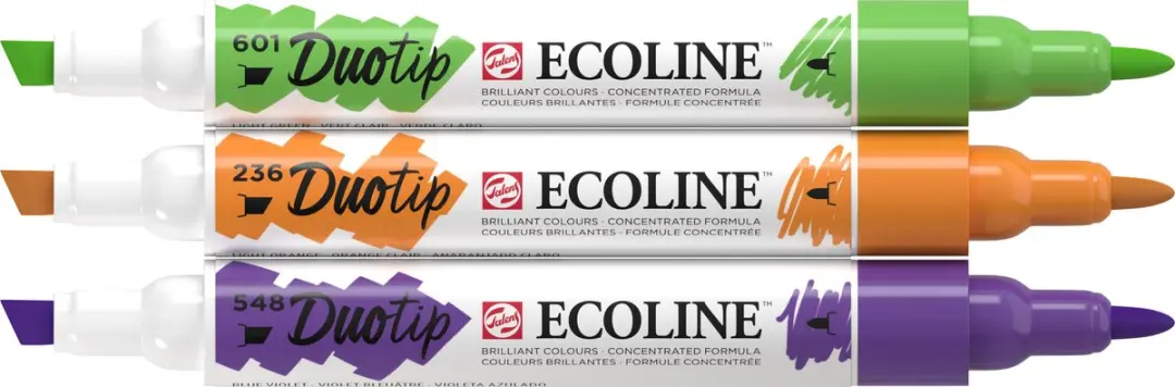 Ecoline Duotip Marker Set Secundair - 3 Stuks