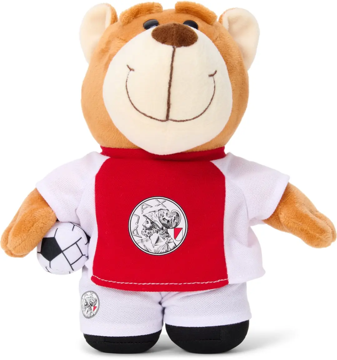 Ajax-beer pluche met bal 25cm