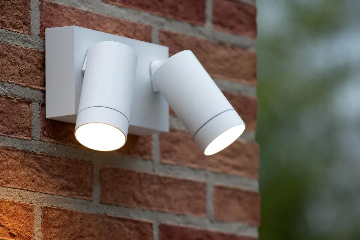 Lucide Taylor Wandspot 2xGU10 - IP54 Bewegingssensor Wit - afbeelding 6 van 6