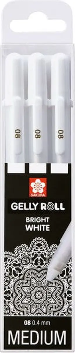 Sakura Gelly Roll Classic 08 Witte Gelstiften - 6 Stuks