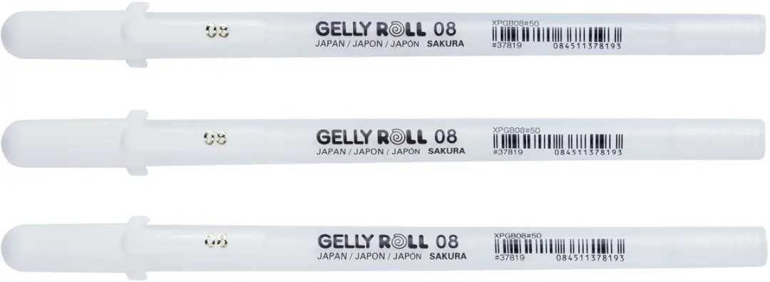 Sakura Gelly Roll Classic 08 Witte Gelstiften - 6 Stuks