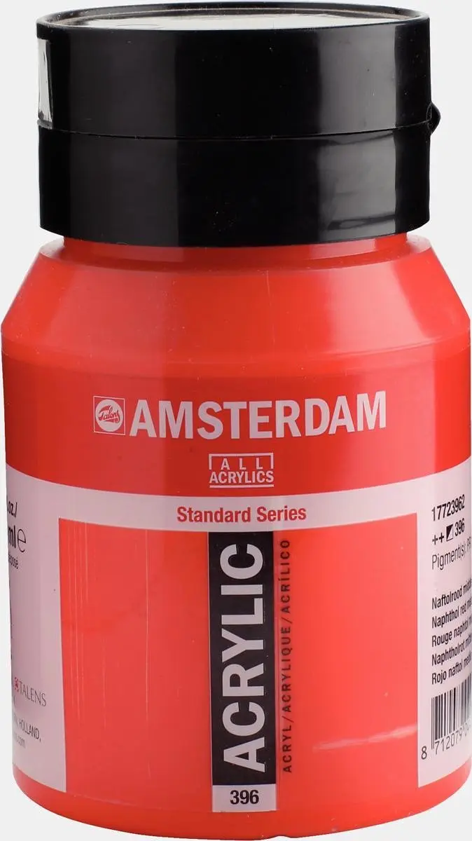 Amsterdam Standard Acrylverf 500ml - Naftolrood Middel 396