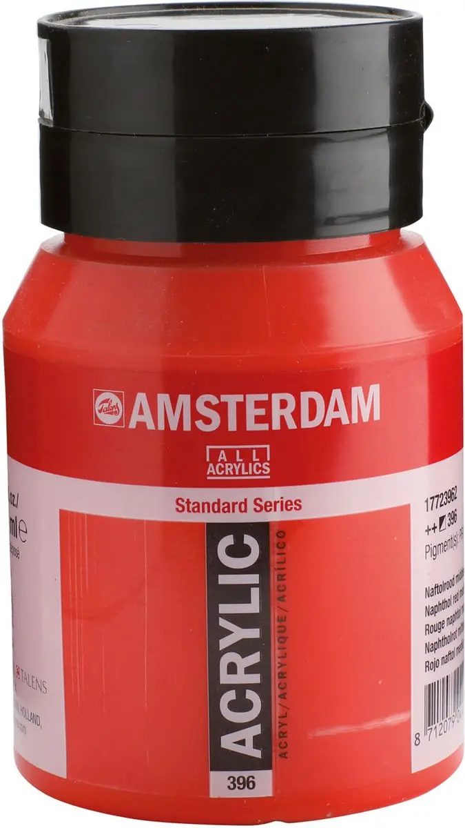 Amsterdam Standard Acrylverf 500ml - Naftolrood Middel 396