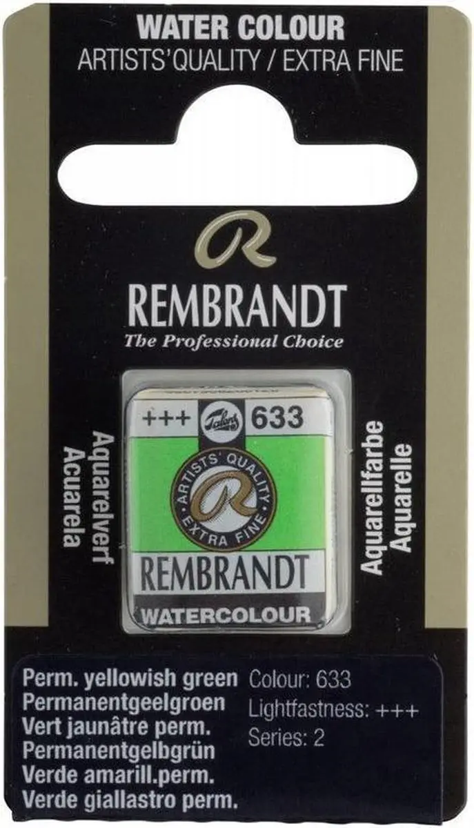 Rembrandt Waterverf Napje Permanent Yellowish Green 10g