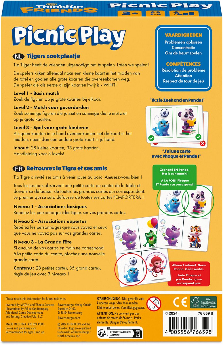 Ravensburger ThinkFun Friends: Picnic Play - Breinbreker