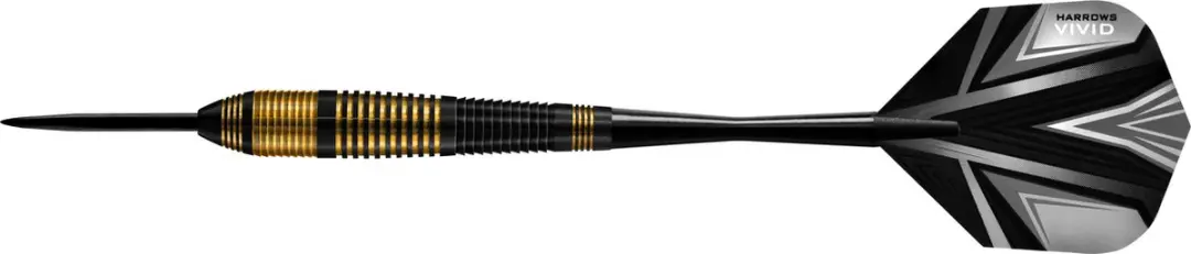 Harrows VIVID BLACK Darts - 3 Stuks