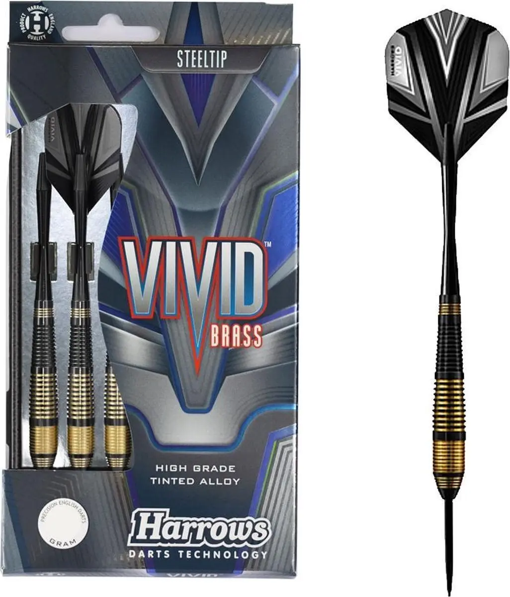 Harrows VIVID BLACK Darts - 3 Stuks