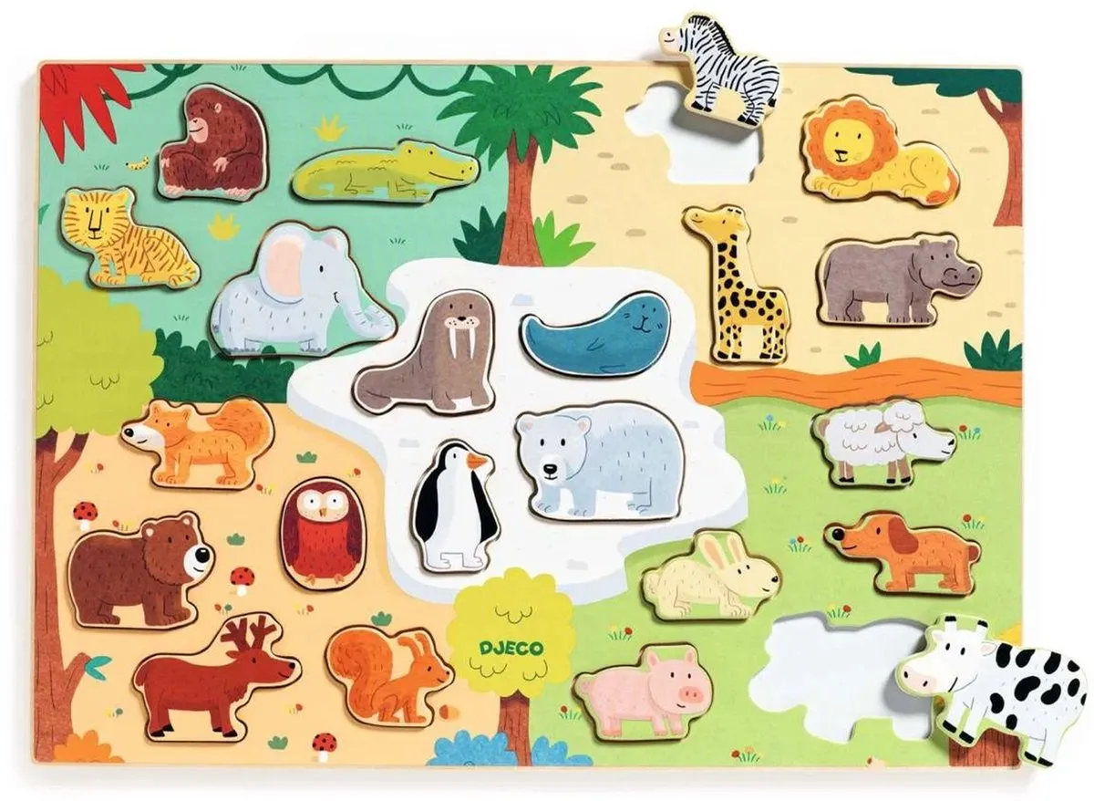 Djeco Houten Puzzel Dieren DJ01830