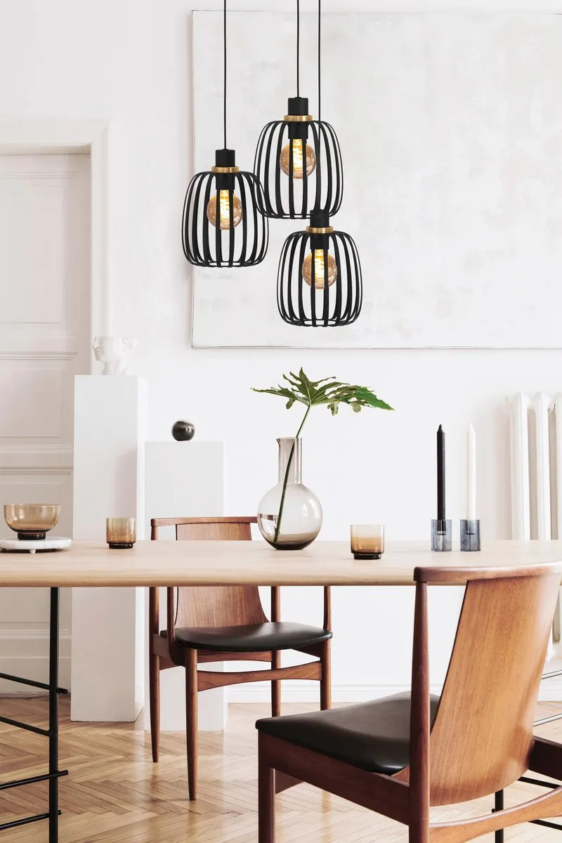 Eglo Pocicas Hanglamp E27 Ø35cm - Zwart/Goud