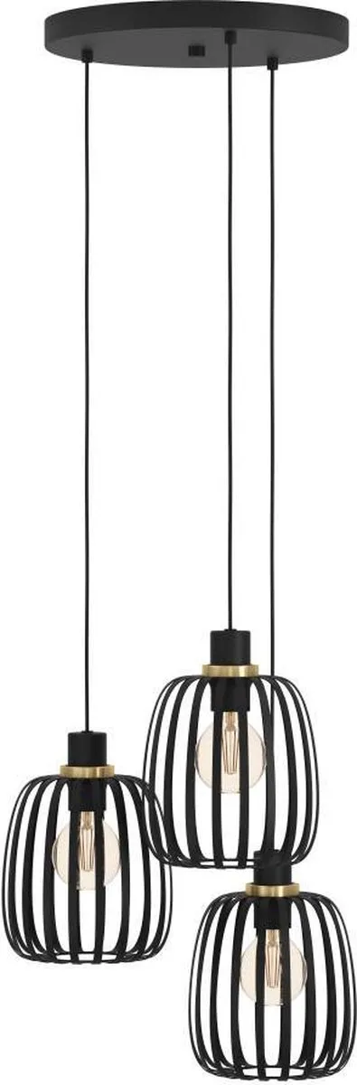 Eglo Pocicas Hanglamp E27 Ø35cm - Zwart/Goud