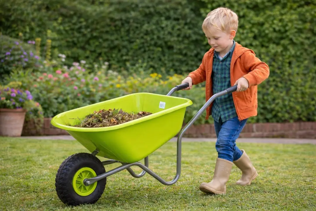 Talen Tools Kinderkruiwagen Lime/Grijs - Antilek Band