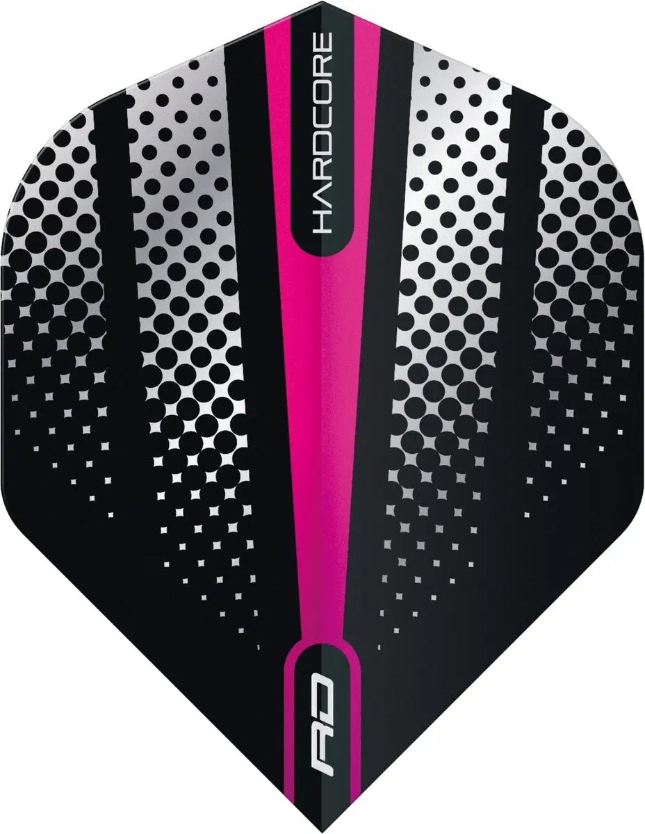 Red Dragon Hardcore Radical Pink Flash Dart Flights - 3 Stuks