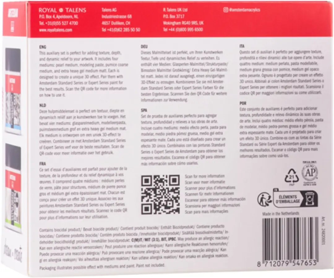 Amsterdam Medium Sculpt & Shape Set - 4x120ml - Assorti