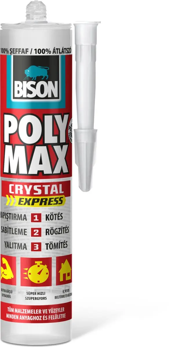 Bison Poly Max Crystal Express Transparant 300g Montagekit