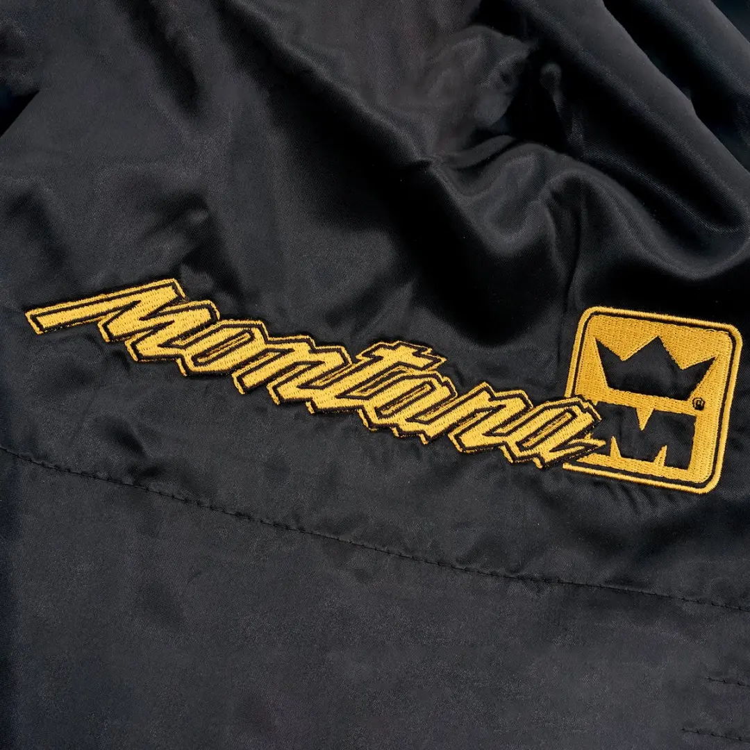 Montana Kickboksbroek Satin Polyester - Zwart