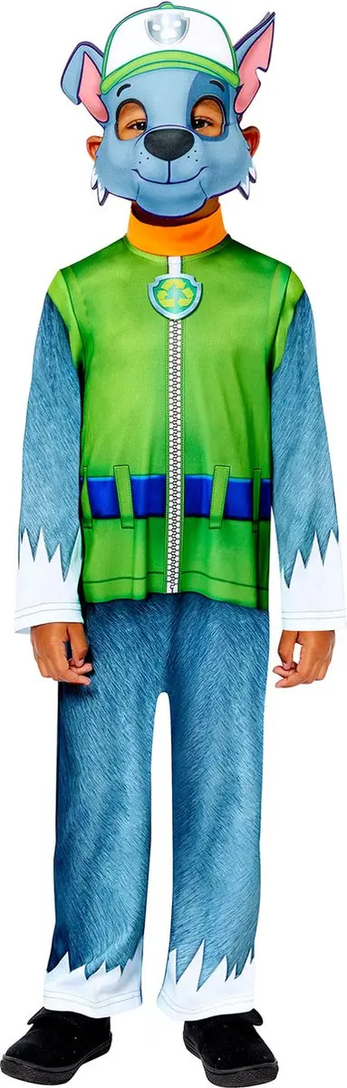 PAW Patrol Rocky Verkleedpak - 4-6 jaar - Groen/Blauw - afbeelding 5 van 6