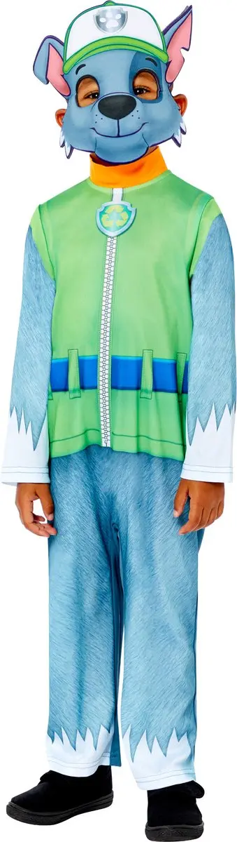 PAW Patrol Rocky Verkleedpak - 4-6 jaar - Groen/Blauw