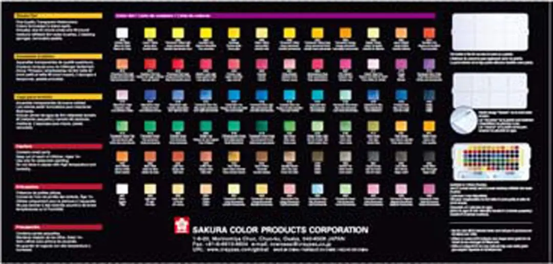 Sakura Koi Watercolors Pocketbox - 72 Kleuren 72ml