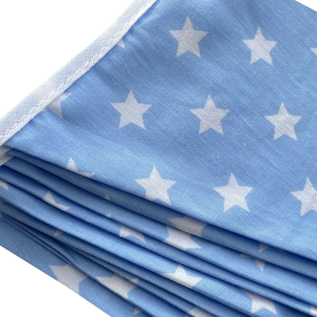 BINK Bedding Stoffen Slinger Stars Blue XXL - 10m - 21 Vlaggetjes