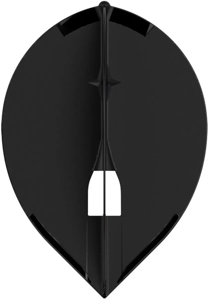 L-Style Champagne L2 Teardrop Dartvleugels - Zwart - 3 Stuks