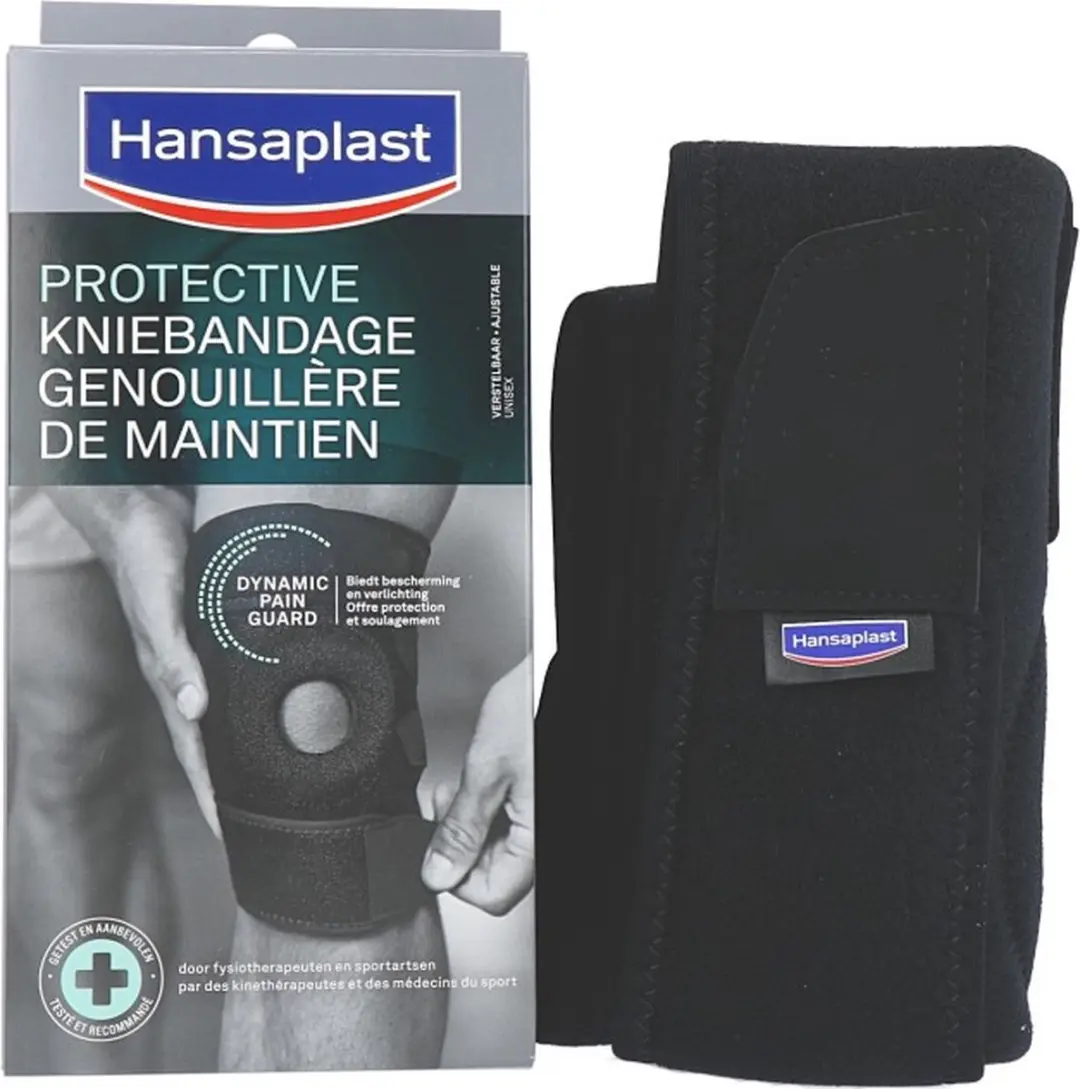 Hansaplast Protective Sport Kniebandage - Verstelbaar - Zwart - afbeelding 6 van 6