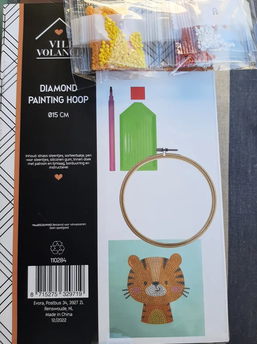 Villa Volance Diamond Painting Kattenkopje - Bruin - 15 Stuks