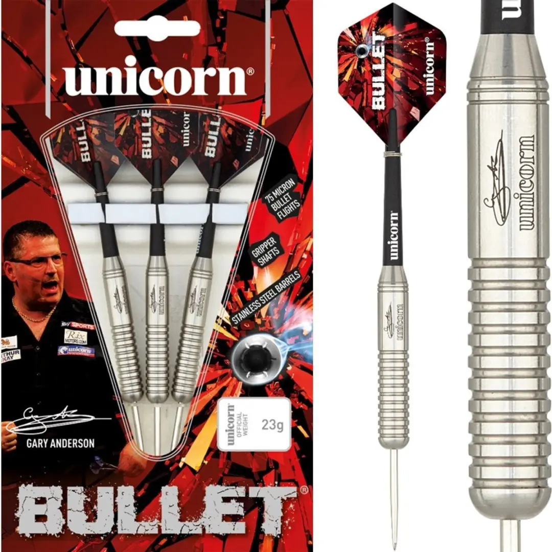 Unicorn Bullet Gary Anderson P2 Dartpijlen - 3 Stuks - Rood - afbeelding 6 van 6