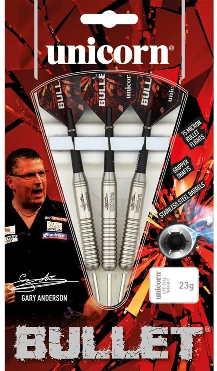 Unicorn Bullet Gary Anderson P2 Dartpijlen - 3 Stuks - Rood