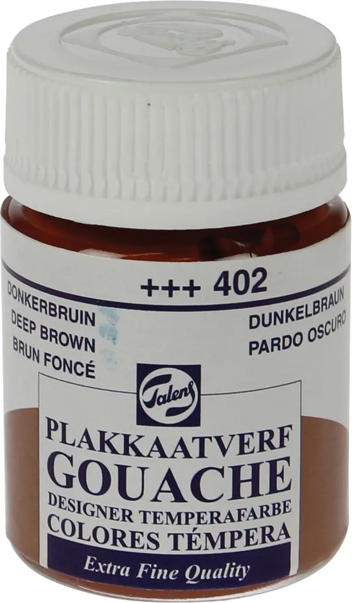 Talens Plakkaatverf Extra Fijn Diep Bruin 402 - 16ml