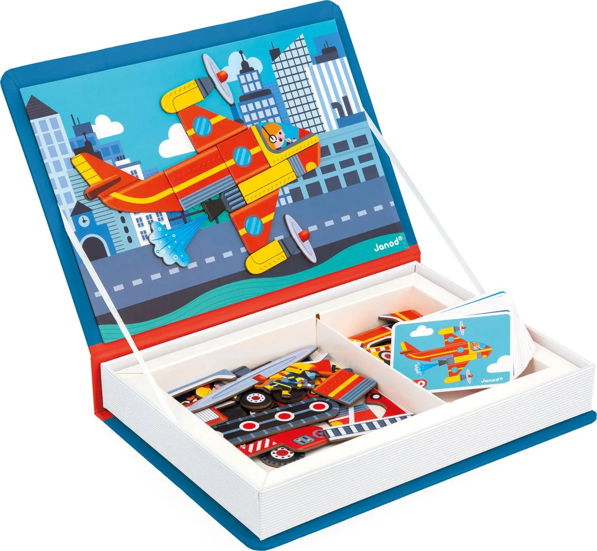 Janod Magnetibook Brandweer 2583 - Speelset met 60 Magneten