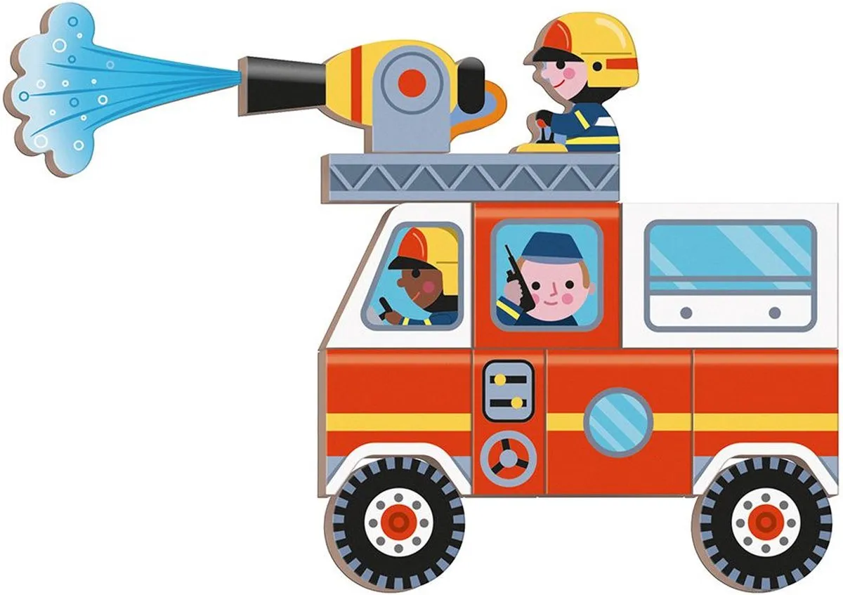 Janod Magnetibook Brandweer 2583 - Speelset met 60 Magneten