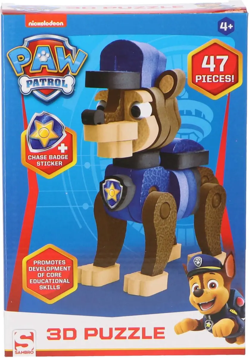 PAW Patrol 3D Puzzel Chase - 47 Stukjes