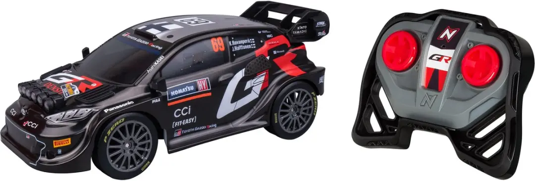 NIKKO Toyota Gazoo Racing Sweden Rally 2024 1/18 Modelauto - Rood/Grijs/Zwart