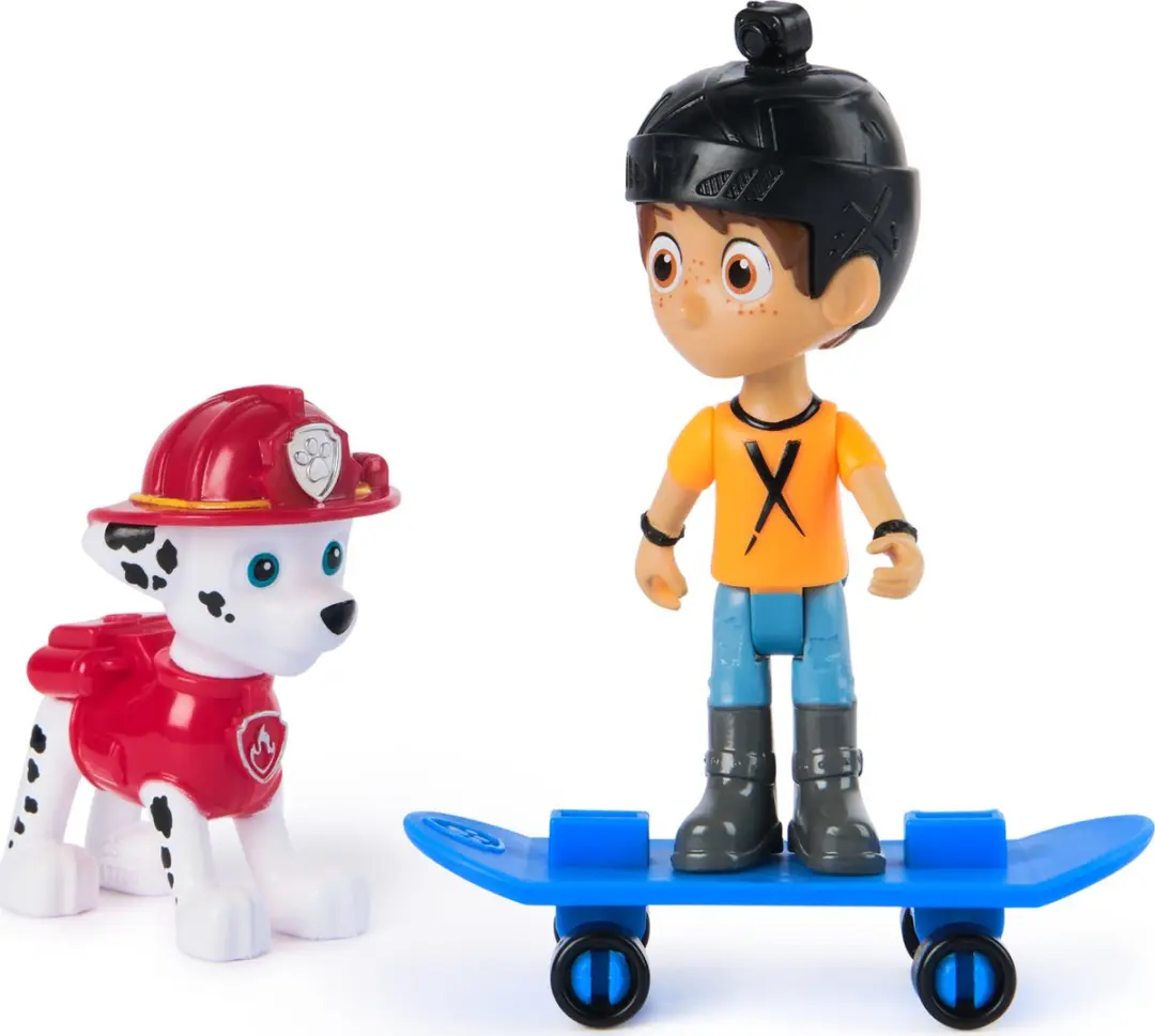 PAW Patrol Marshall & Danny Skateboard Speelfigurenset - Marshall - afbeelding 3 van 6