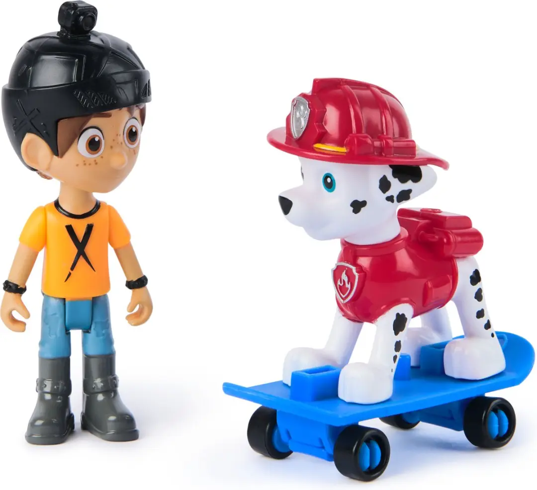 PAW Patrol Marshall & Danny Skateboard Speelfigurenset - Marshall - afbeelding 5 van 6
