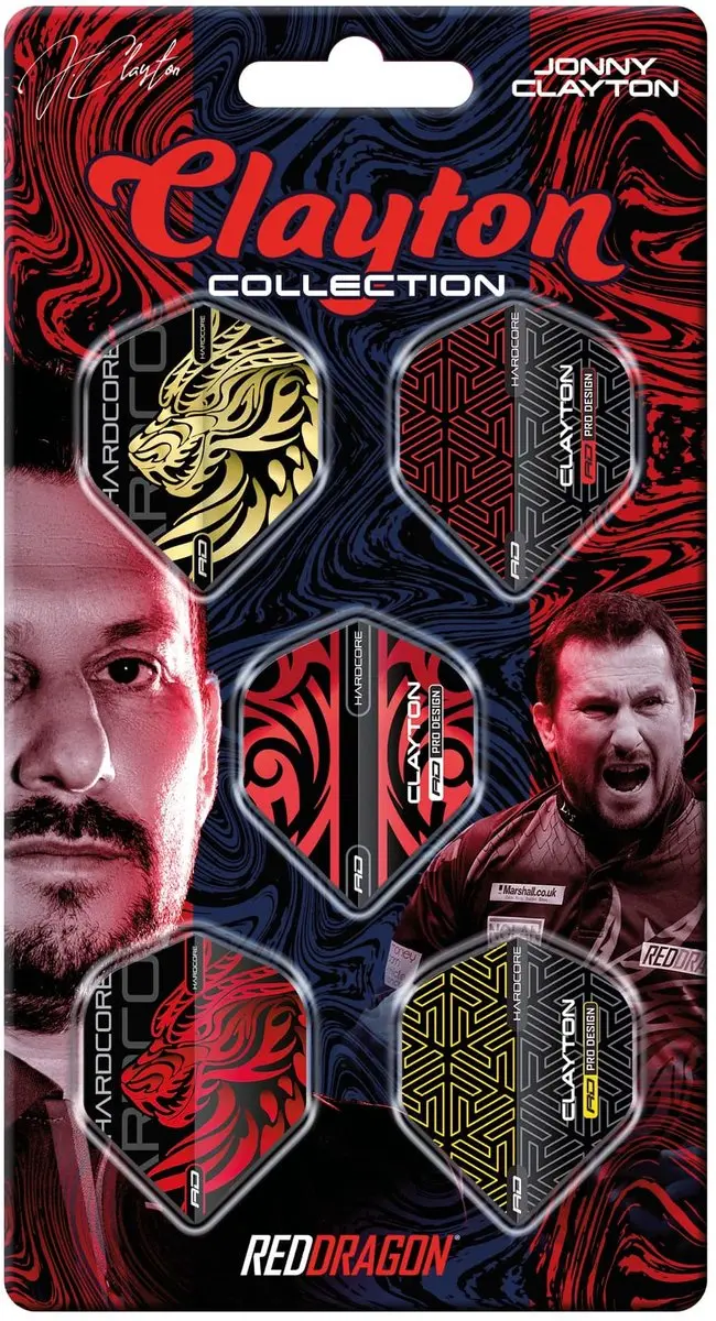 Red Dragon Jonny Clayton Hardcore Flight Collection X0800 Dart Flights