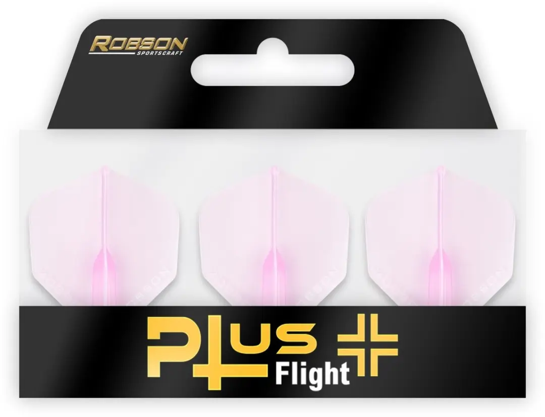 Bull's Robson Plus Crystal Clear Roze Dart Flights - 3 Stuks