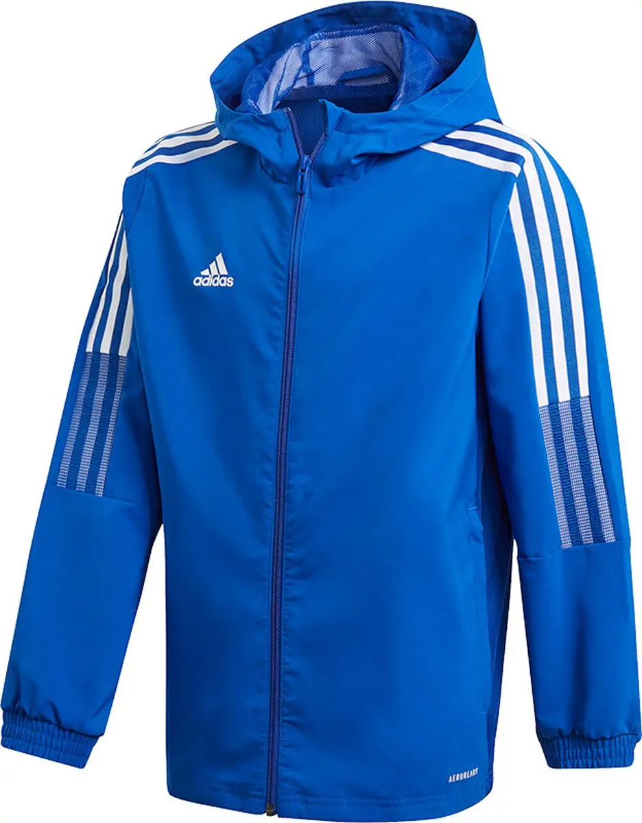 adidas Tiro 21 Windbreaker Youth Windjack - 128 - Blauw