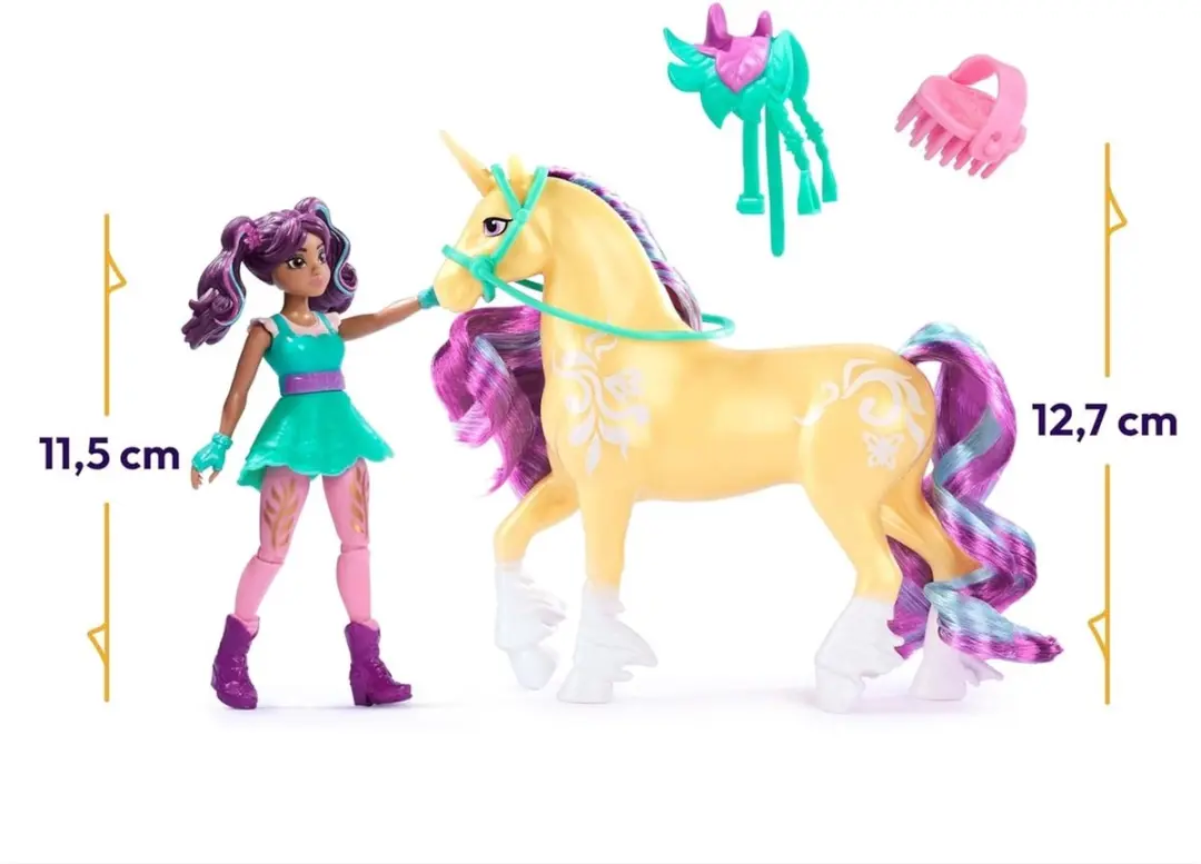 Unicorn Academy Pop Ava & Leaf Speelfigurenset 12,7cm - 3x Knoopcel