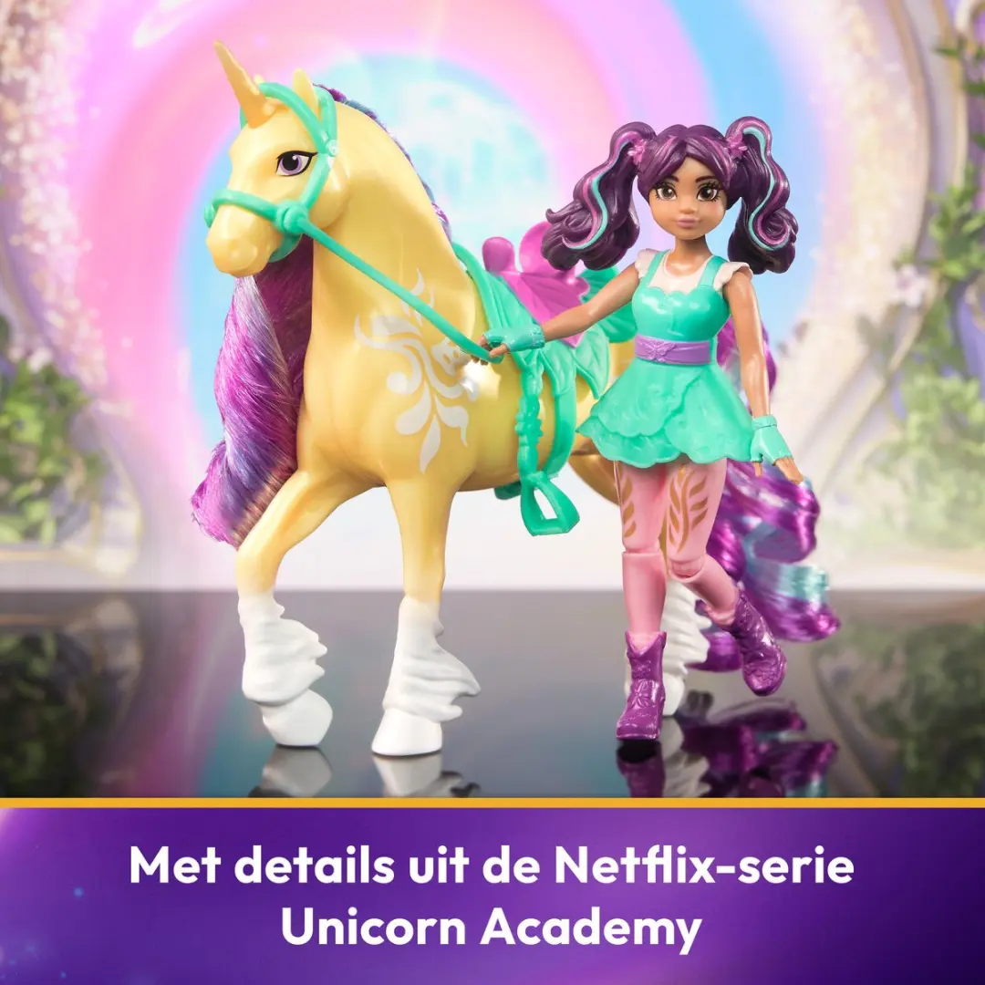 Unicorn Academy Pop Ava & Leaf Speelfigurenset 12,7cm - 3x Knoopcel